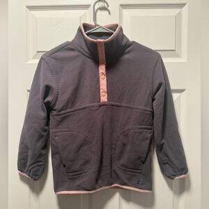 Athleta Cold Snap Pullover Sweatshirt Fleece Girls 6/7 Purple Mauve